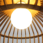 Pendant Light | Wood & Metal Damp-Rated & Dimmer Compatible