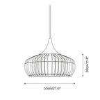 Pendant Light | Wood & Metal Dimmable & Damp-Rated | Hardwired