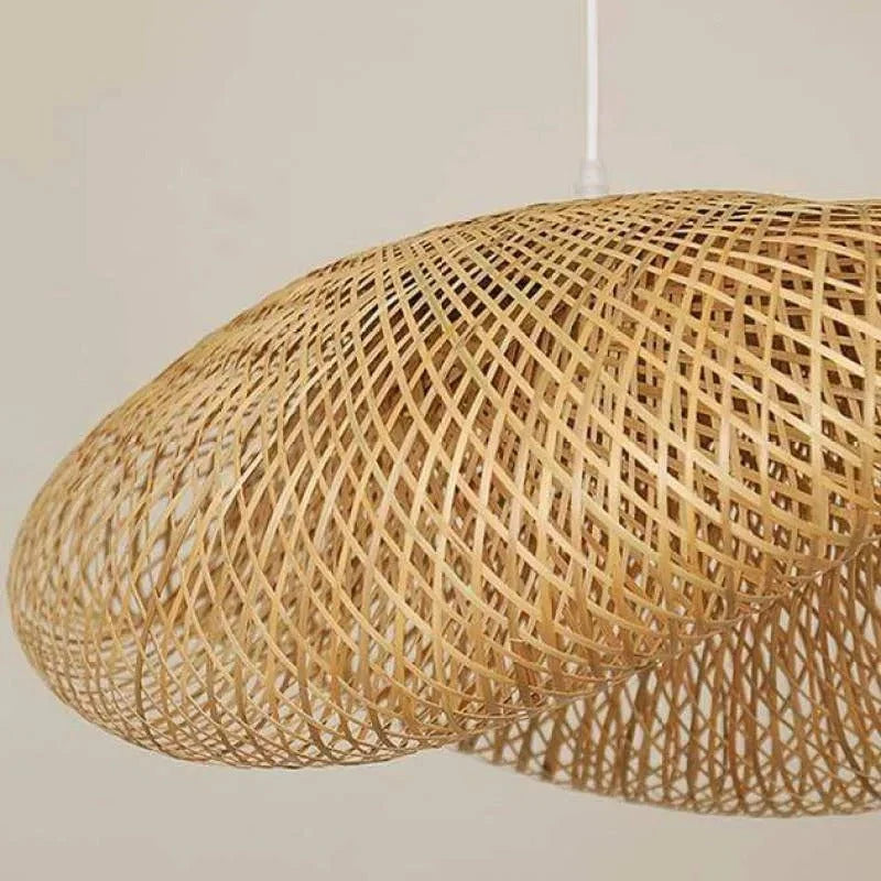Pendant Light | Woven Bamboo Shade & LED Bulb Included