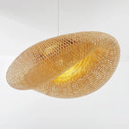 Pendant Light | Woven Bamboo Shade & LED Bulb Included