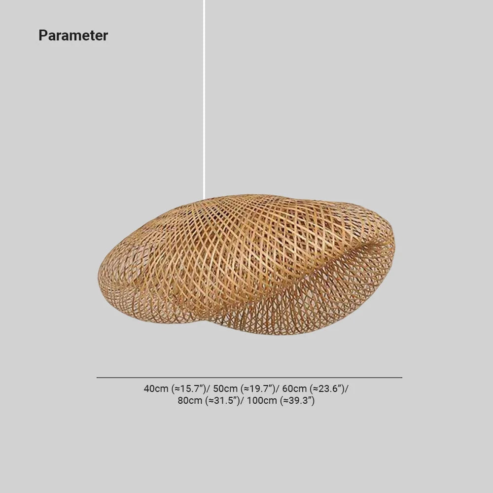 Pendant Light | Woven Bamboo Shade & LED Bulb Included