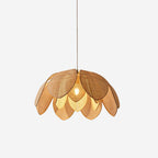 Pendant Light | Woven Rattan & Linen Shade | 65cm Diameter