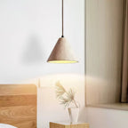 Pendant Light | Yellow Travertine & Metal | 16 cm Diameter