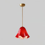 Pendelleuchte | Messing & Glass Glockenschirm | 11 Zoll Durchmesser