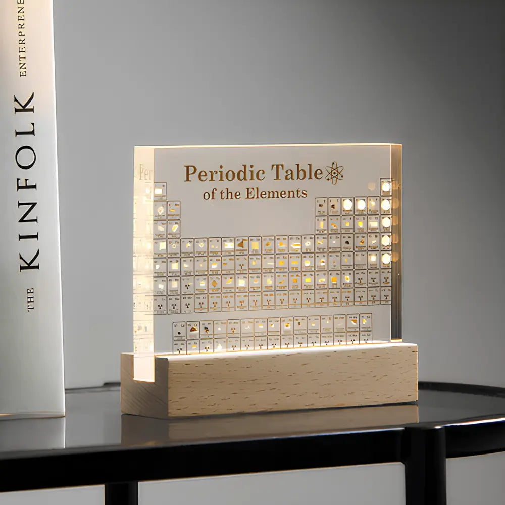 Periodic Table Display | Acrylic Glass & Laser-Engraved | 83 Real Elements