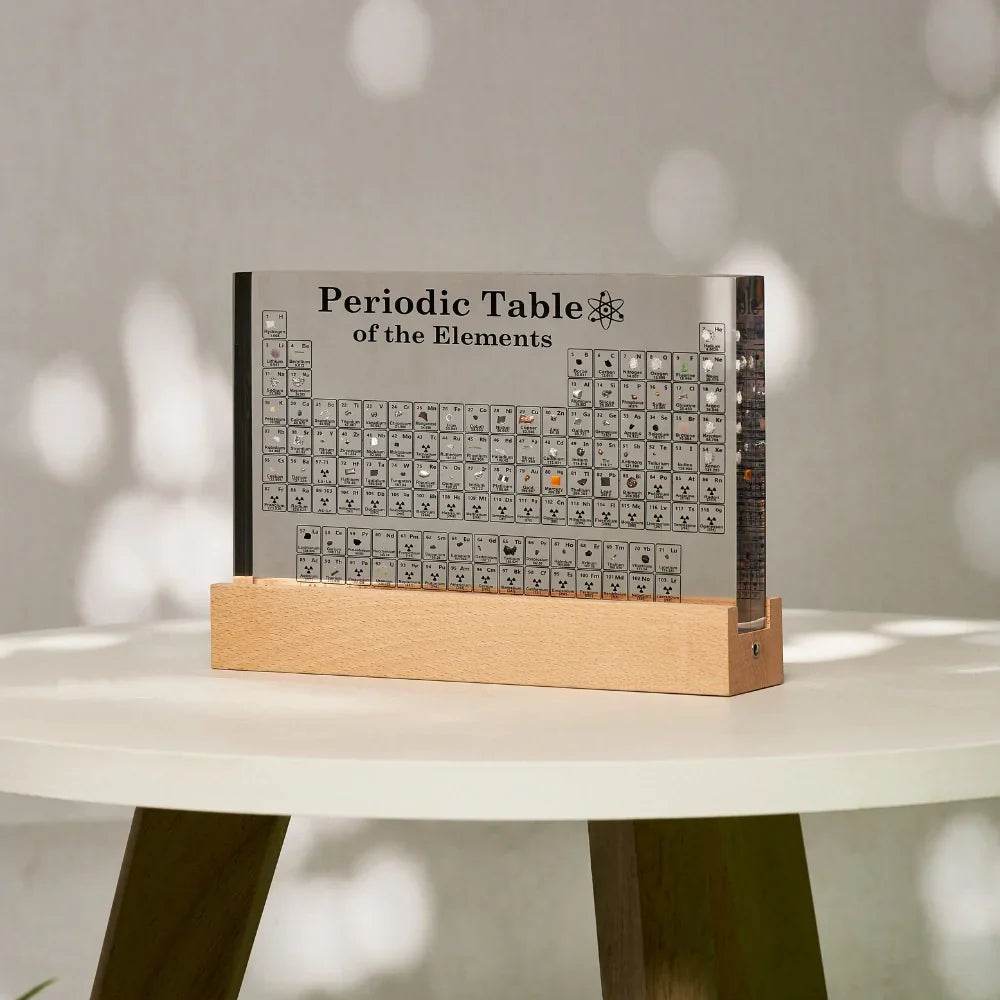 Periodic Table Display | Acrylic Glass & Laser-Engraved | 83 Real Elements