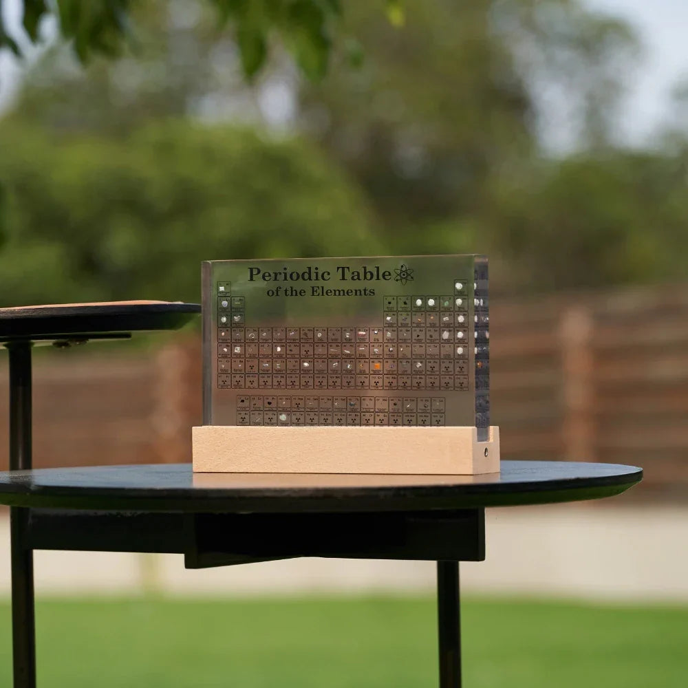 Periodic Table Display | Acrylic Glass & Laser-Engraved | 83 Real Elements