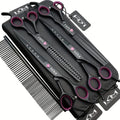 Pet Grooming Scissors Set | Durable Metal Blades & Ergonomic Grip | Set of 4