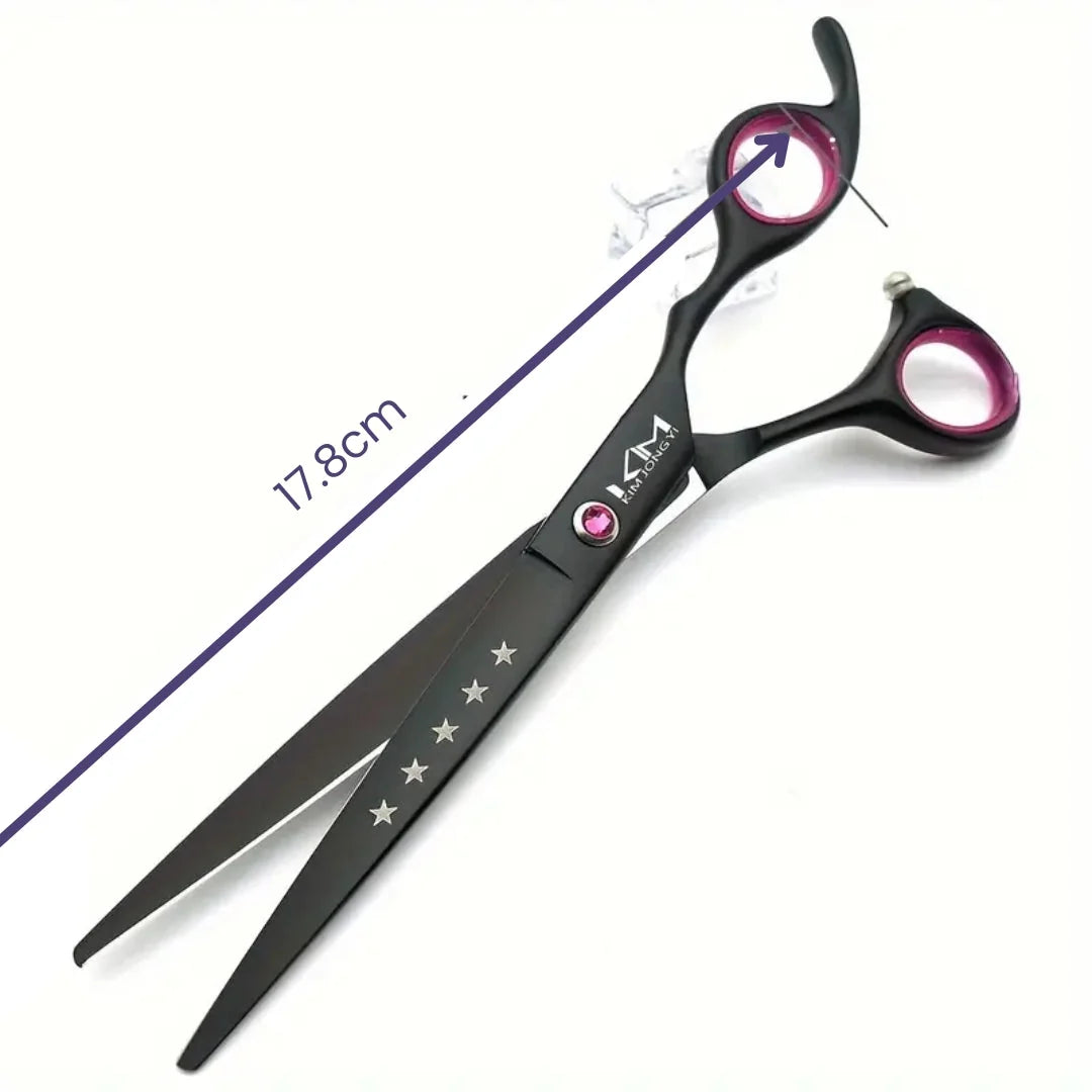 Pet Grooming Scissors Set | Durable Metal Blades & Ergonomic Grip | Set of 4