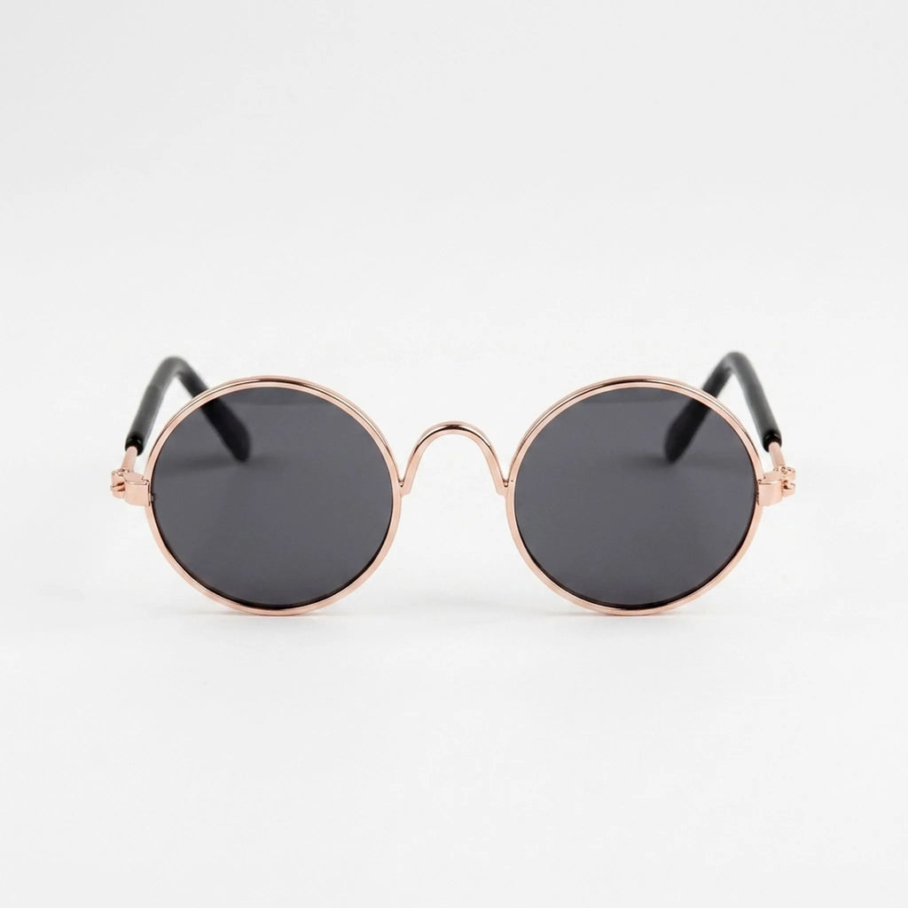 Pet Sunglasses | Lightweight & Sturdy Round Retro Frame | For Cats & Small Pets