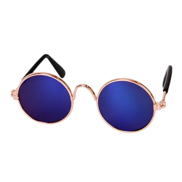 Pet Sunglasses | Lightweight & Sturdy Round Retro Frame | For Cats & Small Pets