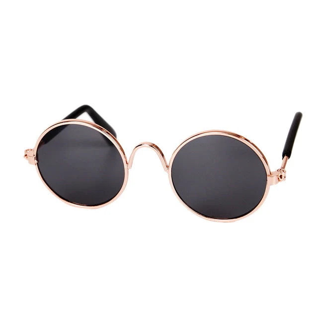 Pet Sunglasses | Lightweight & Sturdy Round Retro Frame | For Cats & Small Pets