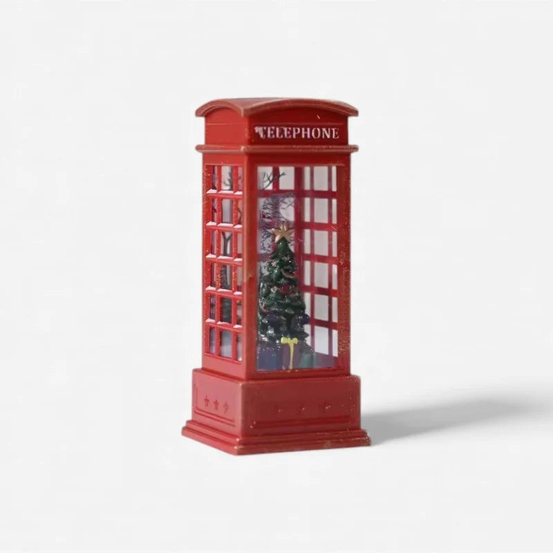 Phone Booth Sculpture | LED-Lit Miniature & Tabletop Accent