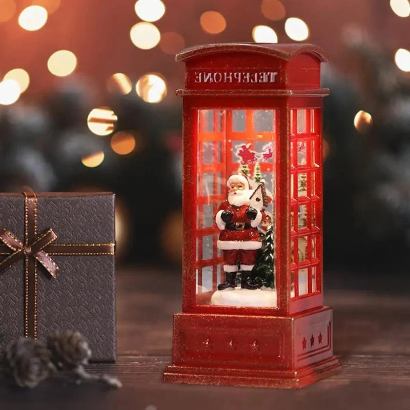 Phone Booth Sculpture | LED-Lit Miniature & Tabletop Accent