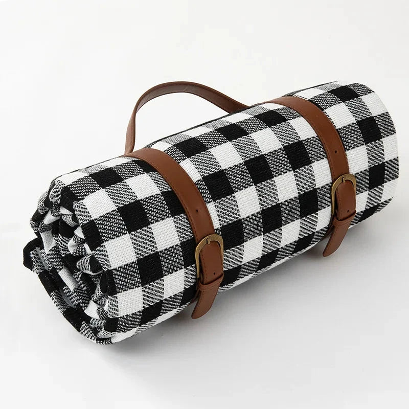 Picnic Blanket | Waterproof & Foam-Padded | Foldable With PU Leather Strap