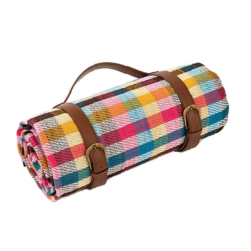 Picnic Blanket | Waterproof & Foam-Padded | Foldable With PU Leather Strap