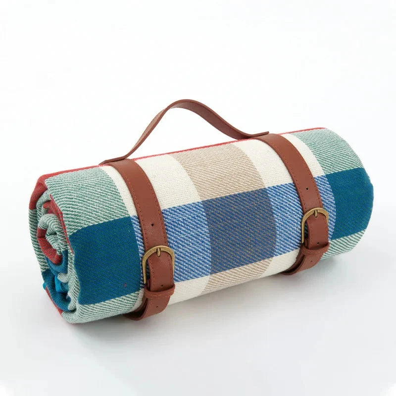 Picnic Blanket | Waterproof & Foam-Padded | Foldable With PU Leather Strap