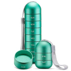 Pill Organizer | Aluminum Alloy & Waterproof Silicone Seal | 7-Day Modular