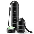 Pill Organizer | Aluminum Alloy & Waterproof Silicone Seal | 7-Day Modular