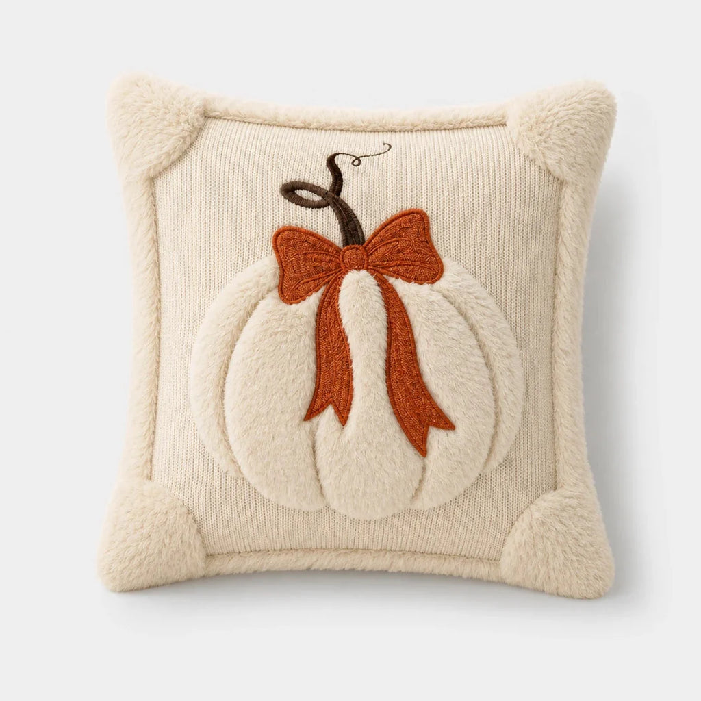 Pillow Cover | Hand-Tufted Chenille & Quilted Embroidery | 18 In Square