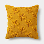 Pillow Cover | Hand-Tufted Chenille & Quilted Embroidery | 18 In Square