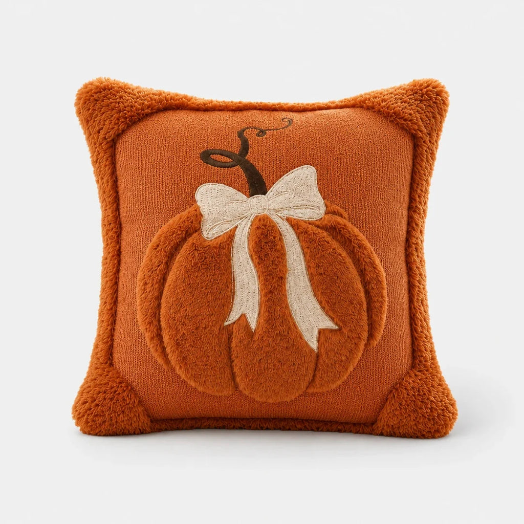 Pillow Cover | Hand-Tufted Chenille & Quilted Embroidery | 18 In Square