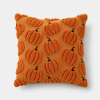 Pillow Cover | Hand-Tufted Chenille & Quilted Embroidery | 18 In Square