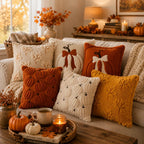 Pillow Cover | Hand-Tufted Chenille & Quilted Embroidery | 18 In Square
