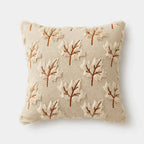 Pillow Cover | Hand-Tufted Chenille & Quilted Embroidery | 18 In Square