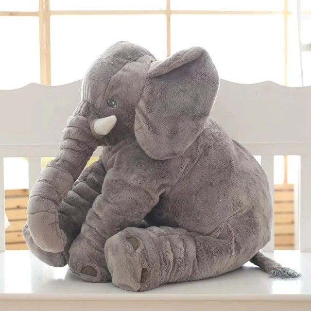 Plüsch-Elefantenkissen | Superweicher Plüsch & PP-Baumwolle | 40 & 60 cm