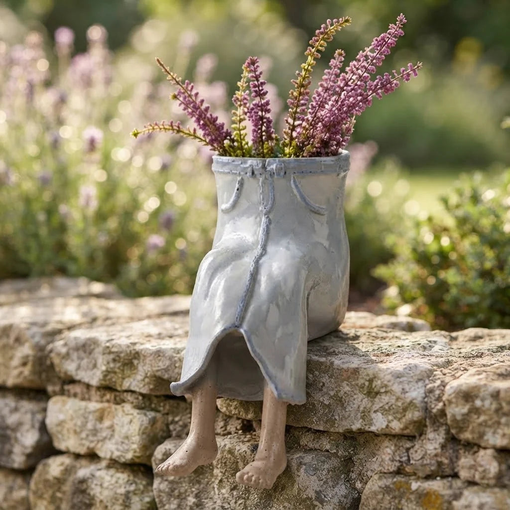 Plant Pot | Edge-Sitting & Hand-Painted | Ø 5 cm Opening