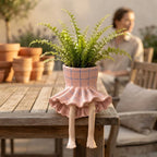 Plant Pot | Edge-Sitting & Hand-Painted | Ø 5 cm Opening