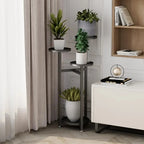 Plant Stand | Multi-Tier Steel & Staggered Shelves | 30 cm Footprint