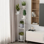 Plant Stand | Multi-Tier Steel & Staggered Shelves | 30 cm Footprint