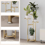 Plant Stand | Multi-Tier Steel & Staggered Shelves | 30 cm Footprint