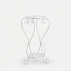 Plant Stand | Two-Tier Curved Iron | Indoor & Outdoor