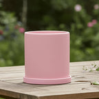 Planter | Matte Glazed Ceramic With Drainage Hole & Saucer | Sizes S–L