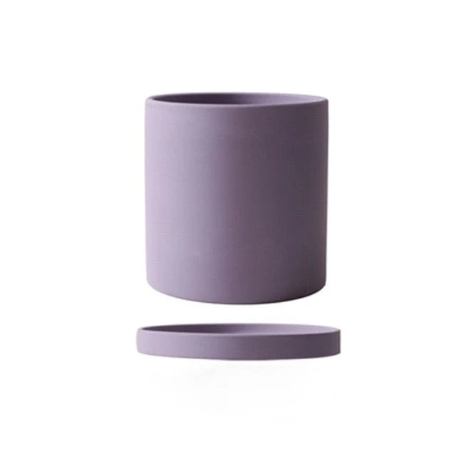 Planter | Matte Glazed Ceramic With Drainage Hole & Saucer | Sizes S–L