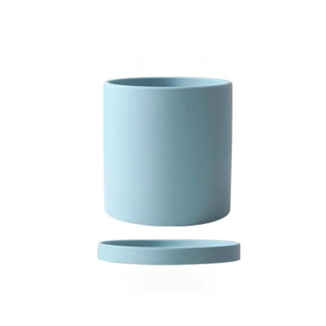 Planter | Matte Glazed Ceramic With Drainage Hole & Saucer | Sizes S–L