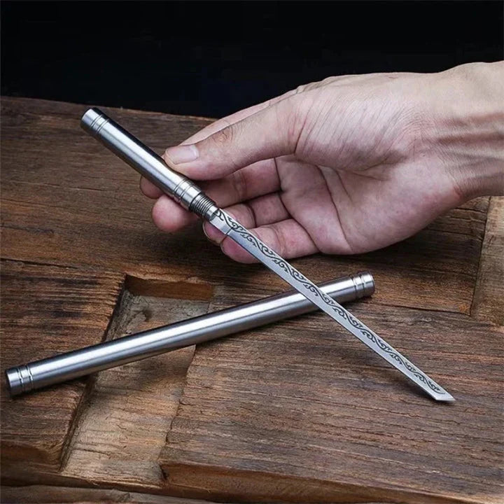 Pocket Knife Set | Sharp Stainless Steel & Screw-In Storage | Set of 2