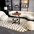 Portable Side Table | Two-Tier Wood Top & Stainless Steel Frame | 40 x 60 cm