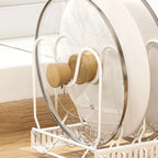 Pot Lid Organizer Rack | Adjustable Iron & Space-Saving | 12–23 in