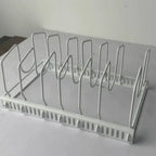 Pot Lid Organizer Rack | Adjustable Iron & Space-Saving | 12–23 in