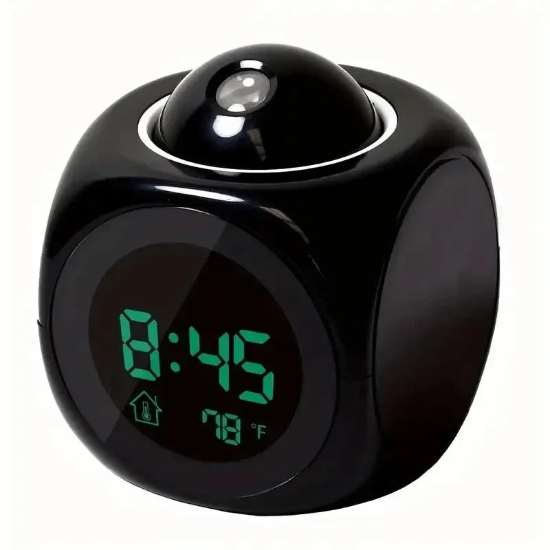 Projection Alarm Clock | Voice & Temperature Display | Battery Operated