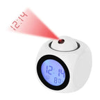 Projection Alarm Clock | Voice & Temperature Display | Battery Operated
