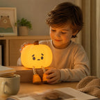 Pumpkin Night Light | Warm White Glow & Soft Silicone | USB-C Rechargeable