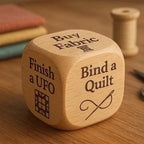Quilting Decision Dice | Handcrafted Solid Wood & Engraved Prompts