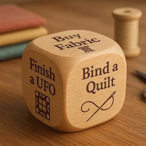 Quilting Decision Dice | Handcrafted Solid Wood & Engraved Prompts