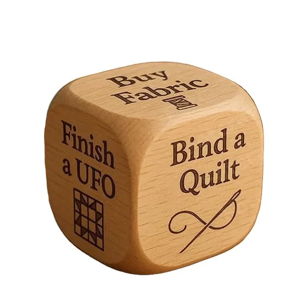 Quilting Decision Dice | Handcrafted Solid Wood & Engraved Prompts