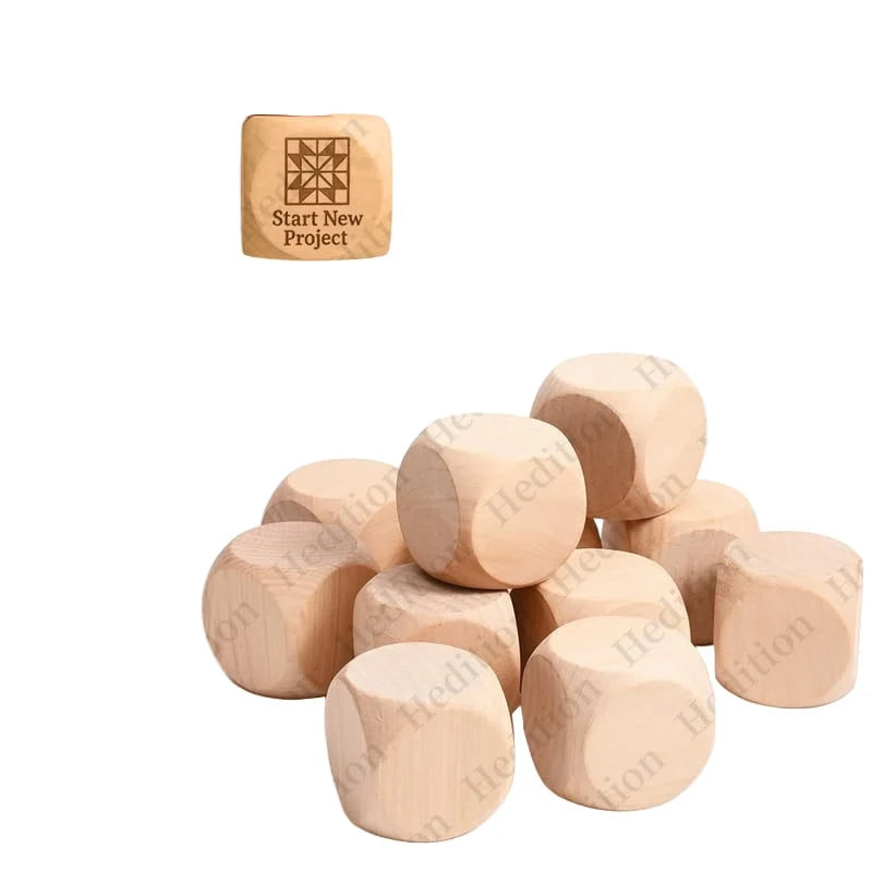 Quilting Decision Dice | Handcrafted Solid Wood & Engraved Prompts